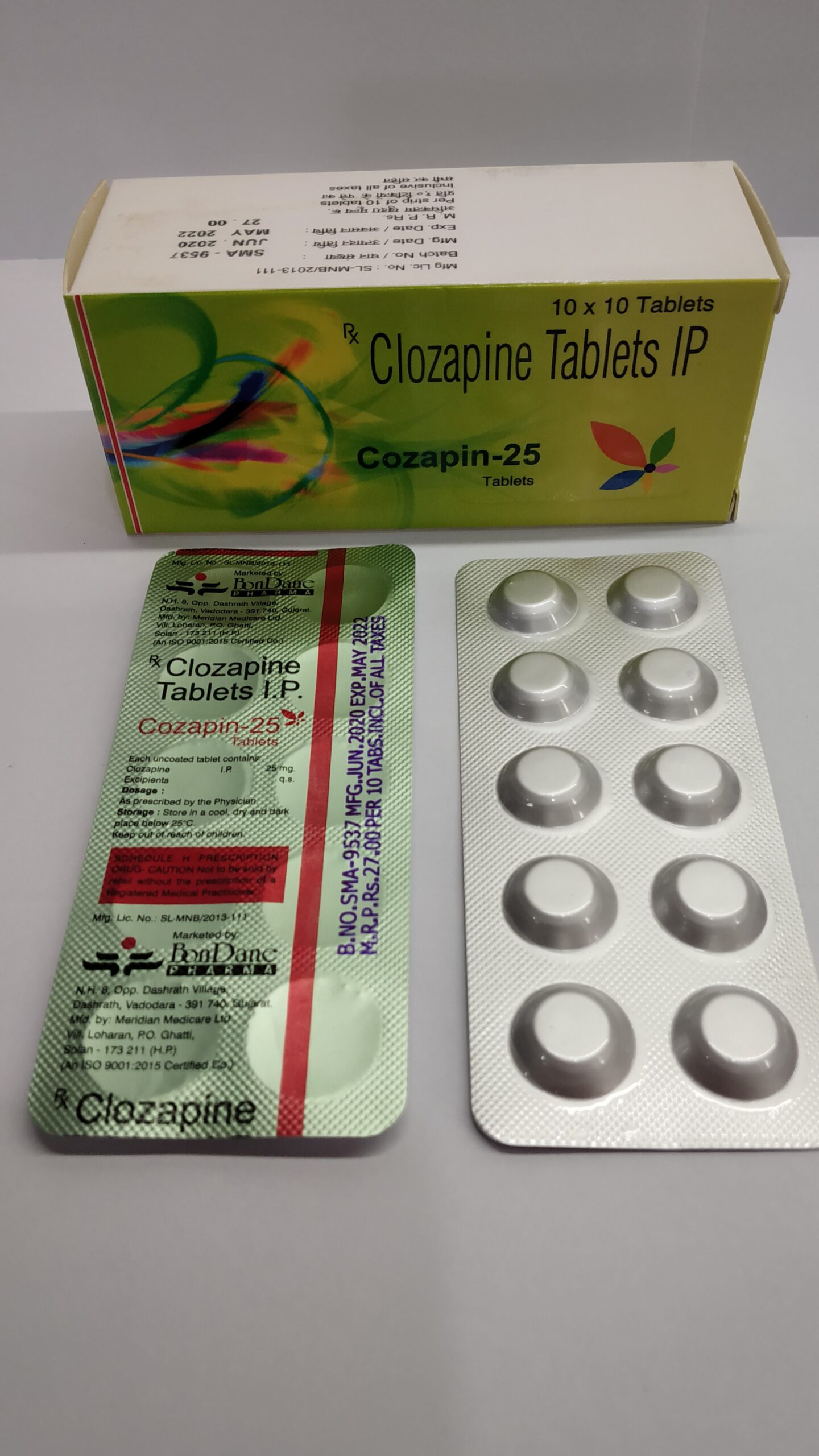 cozapin 25 tab bondane pharma clozapine 25 mg